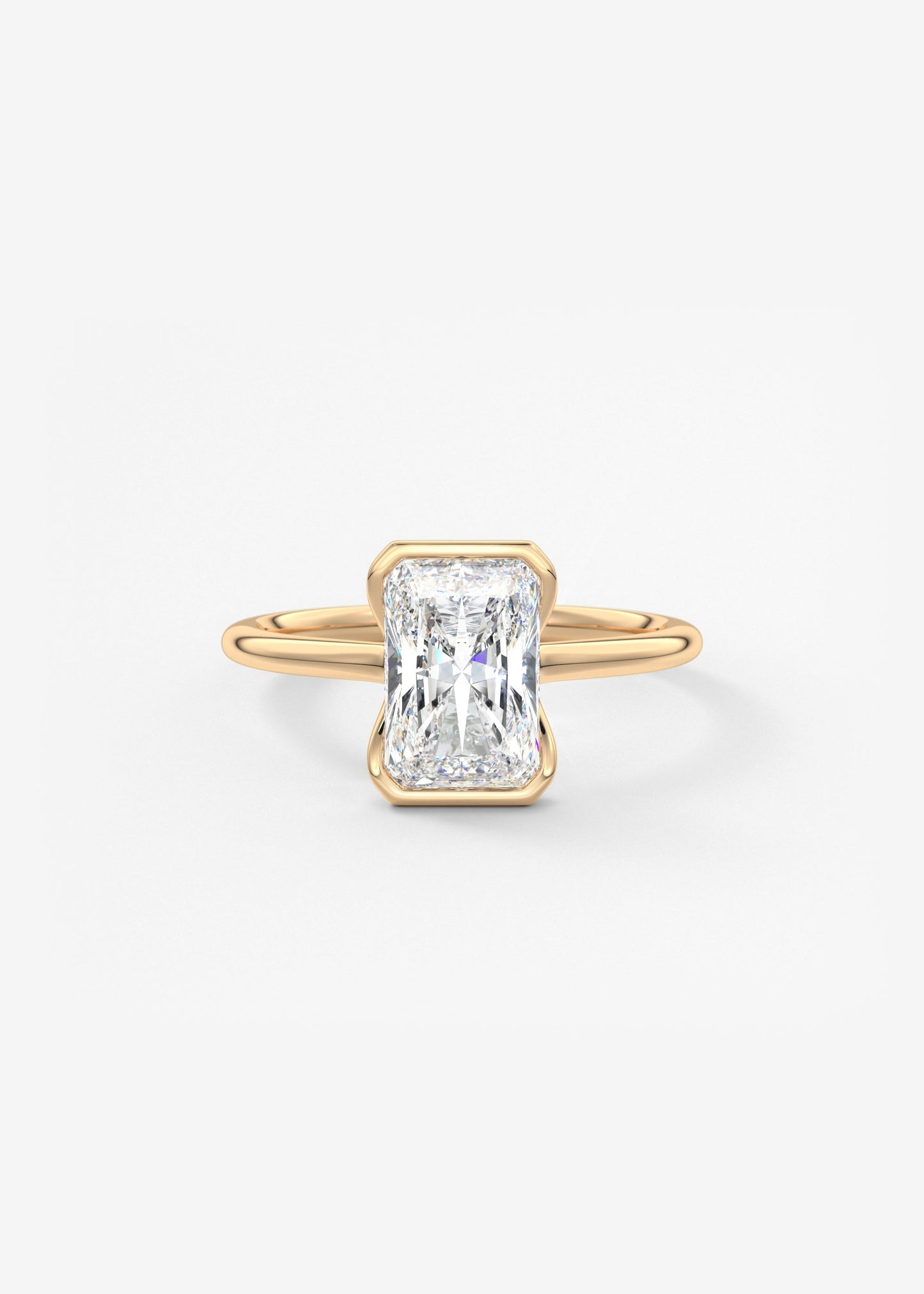 Oval Solitaire With Raised Basket Gallery Lab Grown Diamond Engagement Ring
