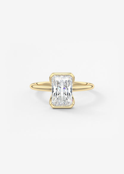 Oval Solitaire With Raised Basket Gallery Lab Grown Diamond Engagement Ring