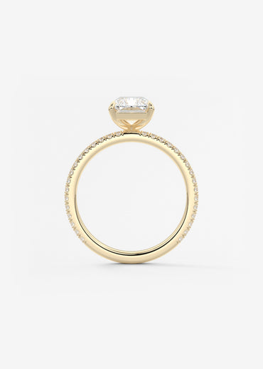 Oval Solitaire With Raised Basket Gallery Lab Grown Diamond Engagement Ring