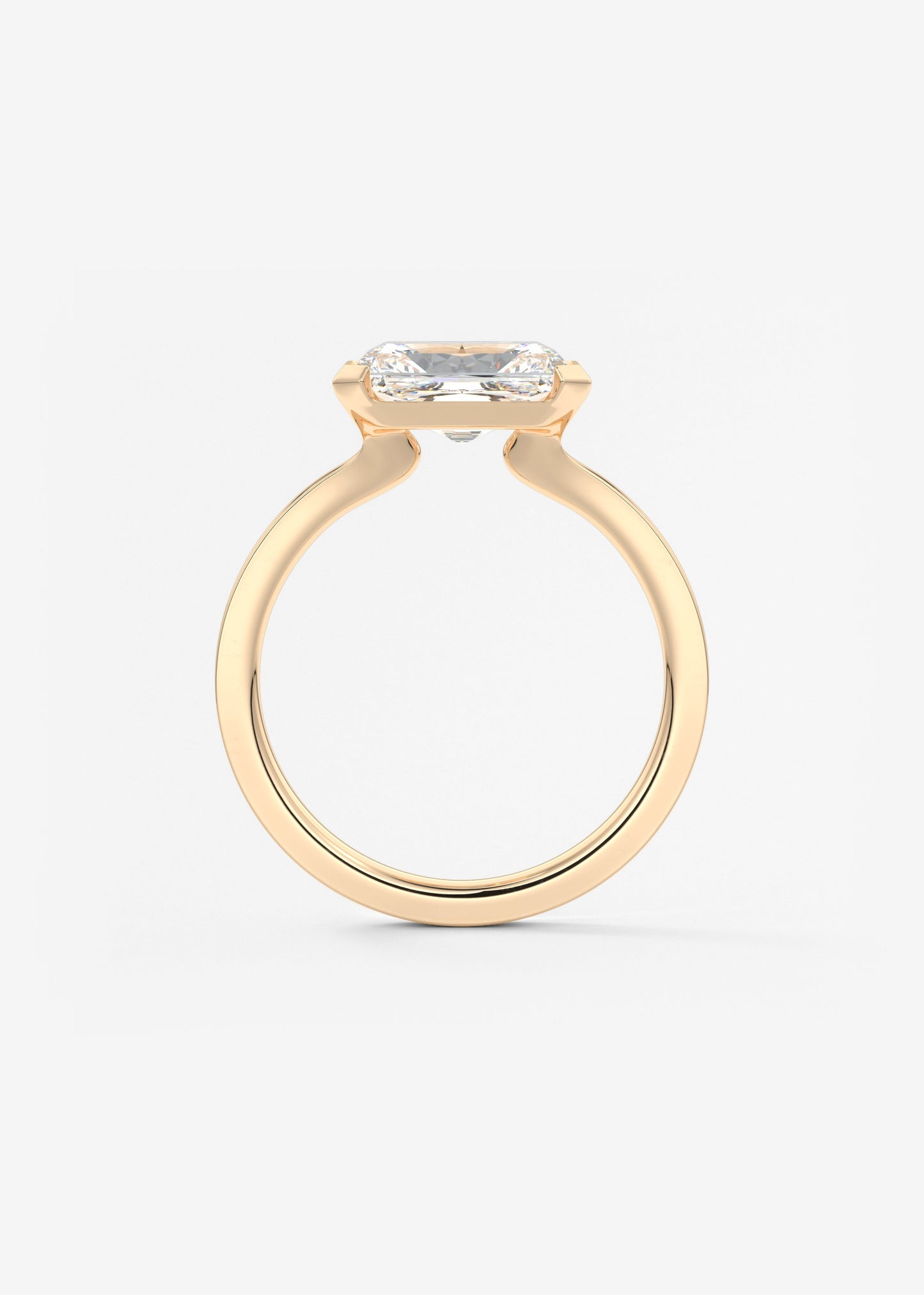 Oval Solitaire With Raised Basket Gallery Lab Grown Diamond Engagement Ring