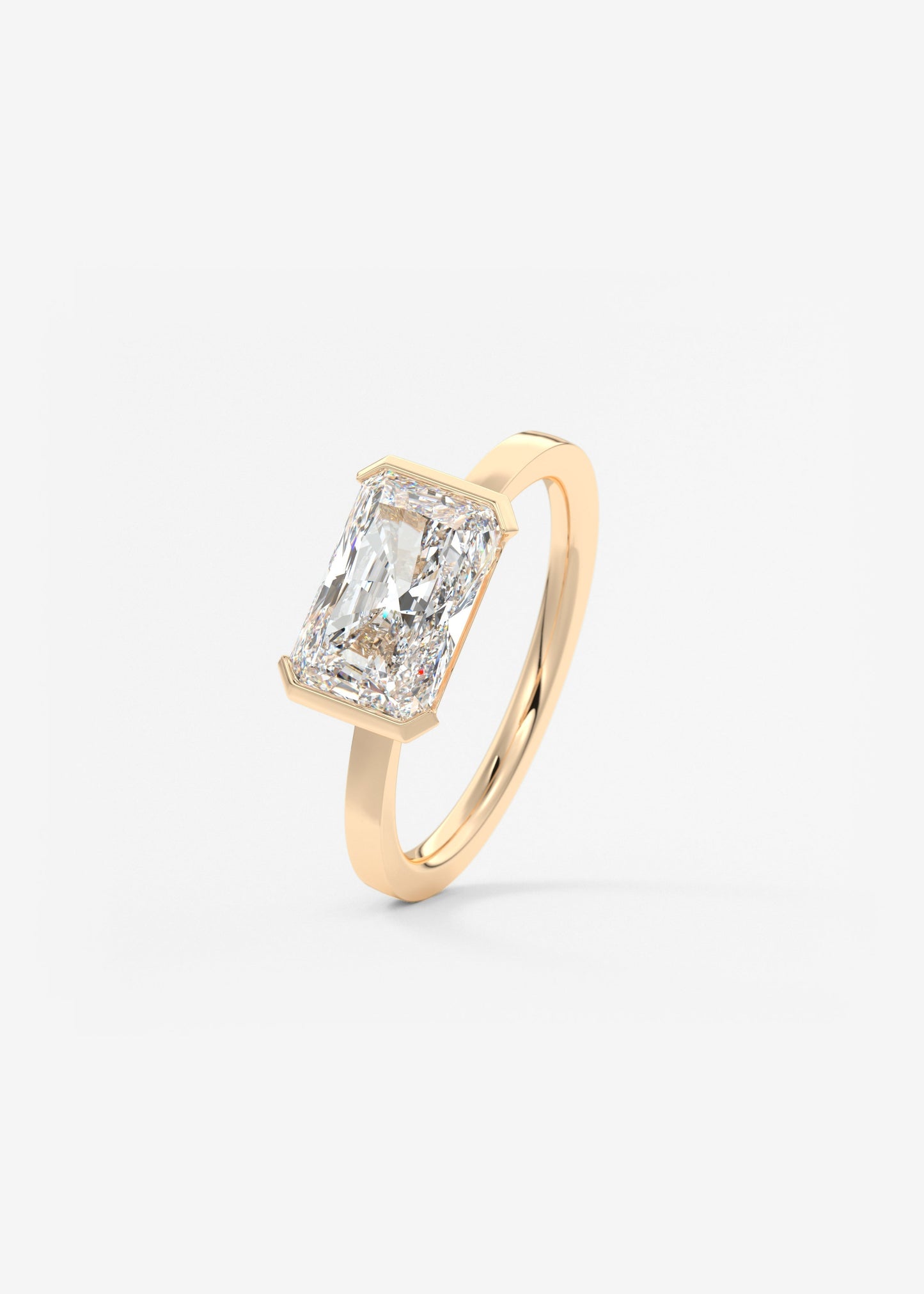 Oval Solitaire With Raised Basket Gallery Lab Grown Diamond Engagement Ring