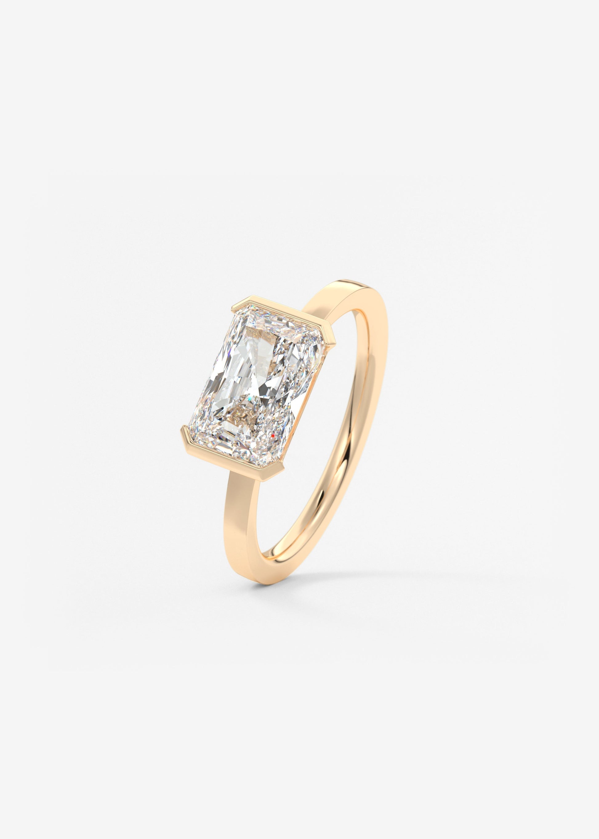 Oval Solitaire With Raised Basket Gallery Lab Grown Diamond Engagement Ring