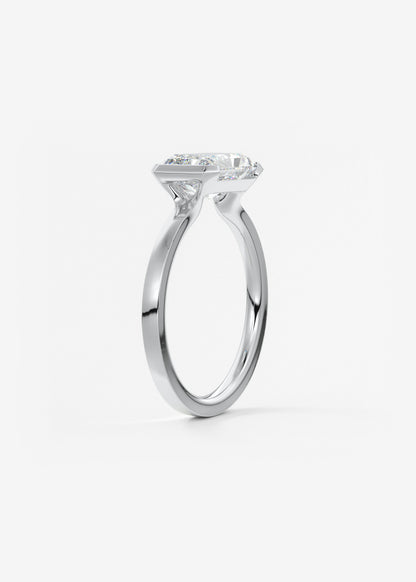 Oval Solitaire With Raised Basket Gallery Lab Grown Diamond Engagement Ring