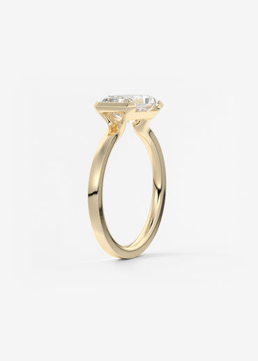 Oval Solitaire With Raised Basket Gallery Lab Grown Diamond Engagement Ring