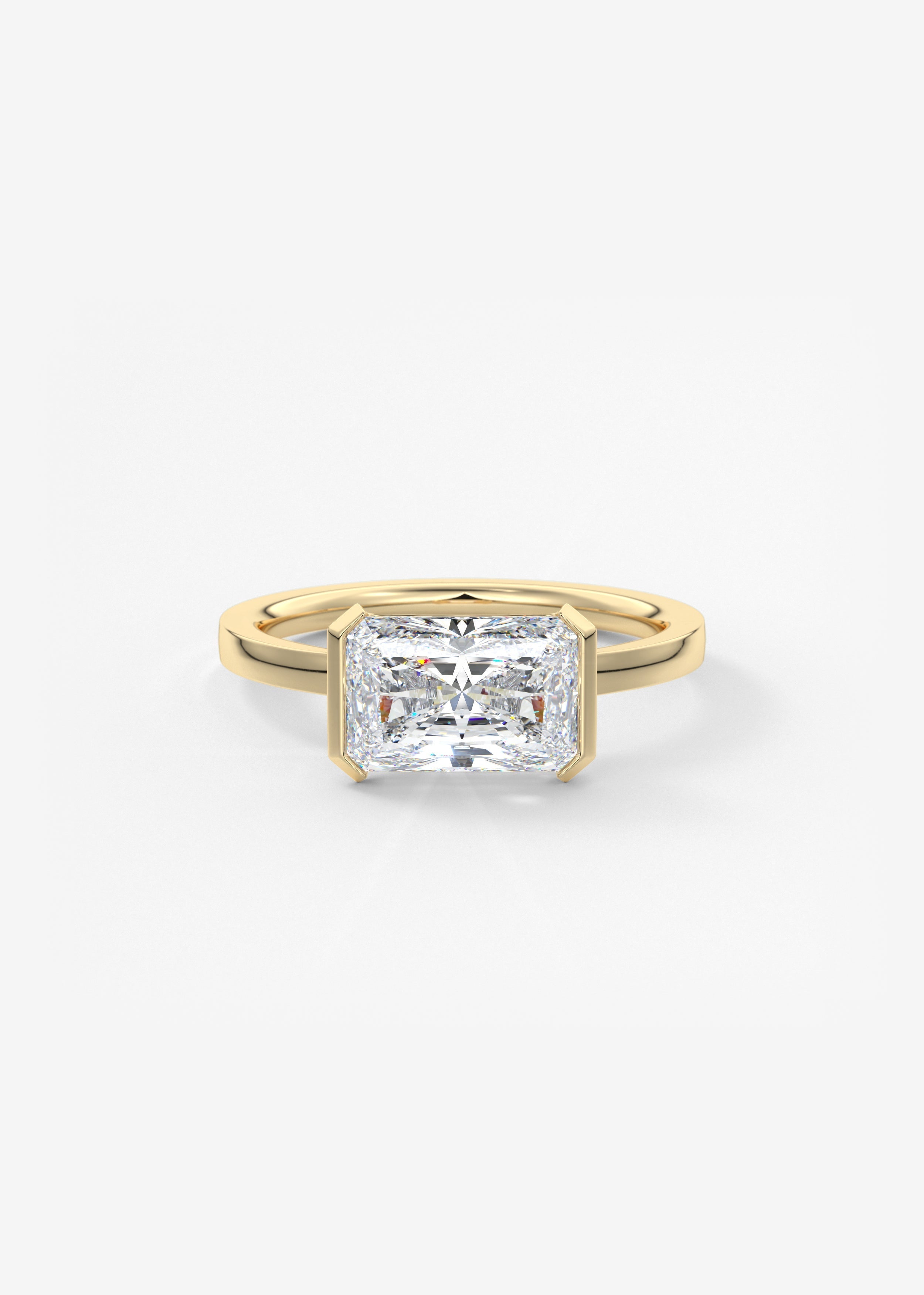 Oval Solitaire With Raised Basket Gallery Lab Grown Diamond Engagement Ring