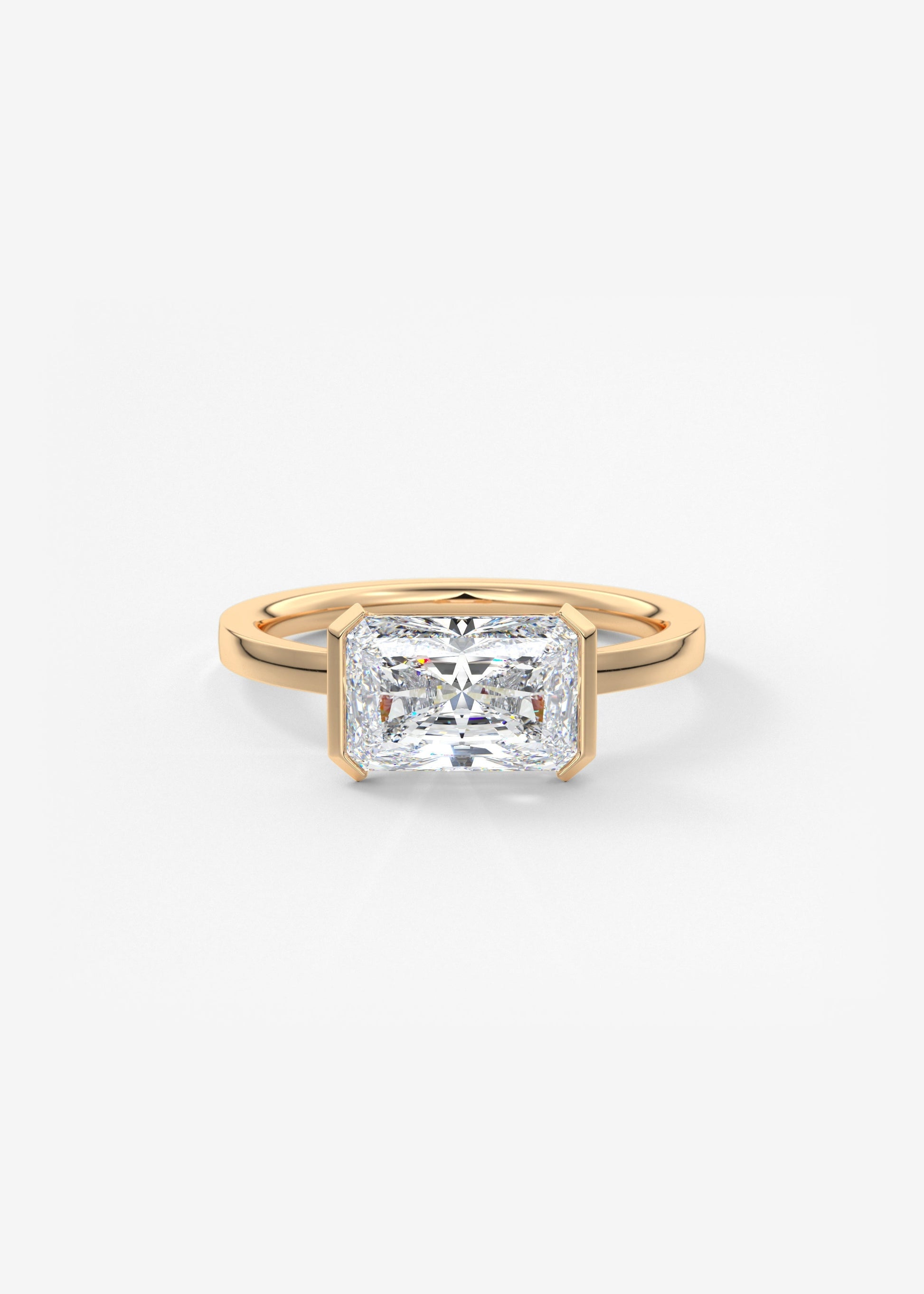 Oval Solitaire With Raised Basket Gallery Lab Grown Diamond Engagement Ring