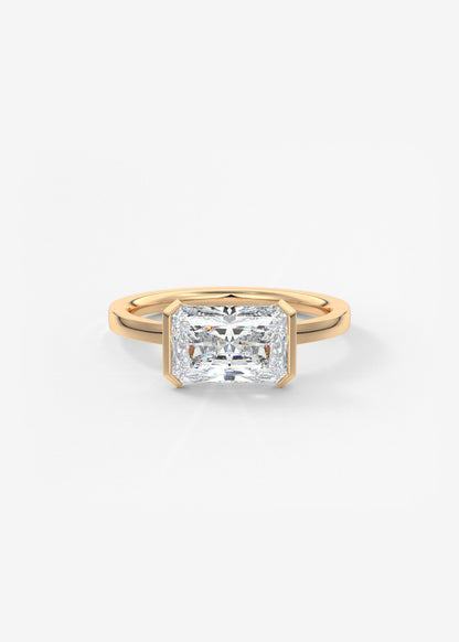 Oval Solitaire With Raised Basket Gallery Lab Grown Diamond Engagement Ring