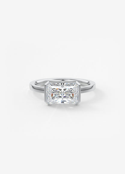 Oval Solitaire With Raised Basket Gallery Lab Grown Diamond Engagement Ring