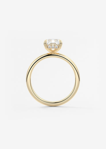 Oval Solitaire With Raised Basket Gallery Lab Grown Diamond Engagement Ring