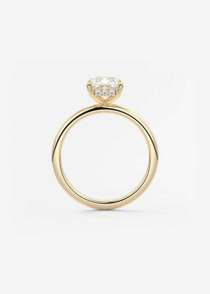 Oval Solitaire With Raised Basket Gallery Lab Grown Diamond Engagement Ring