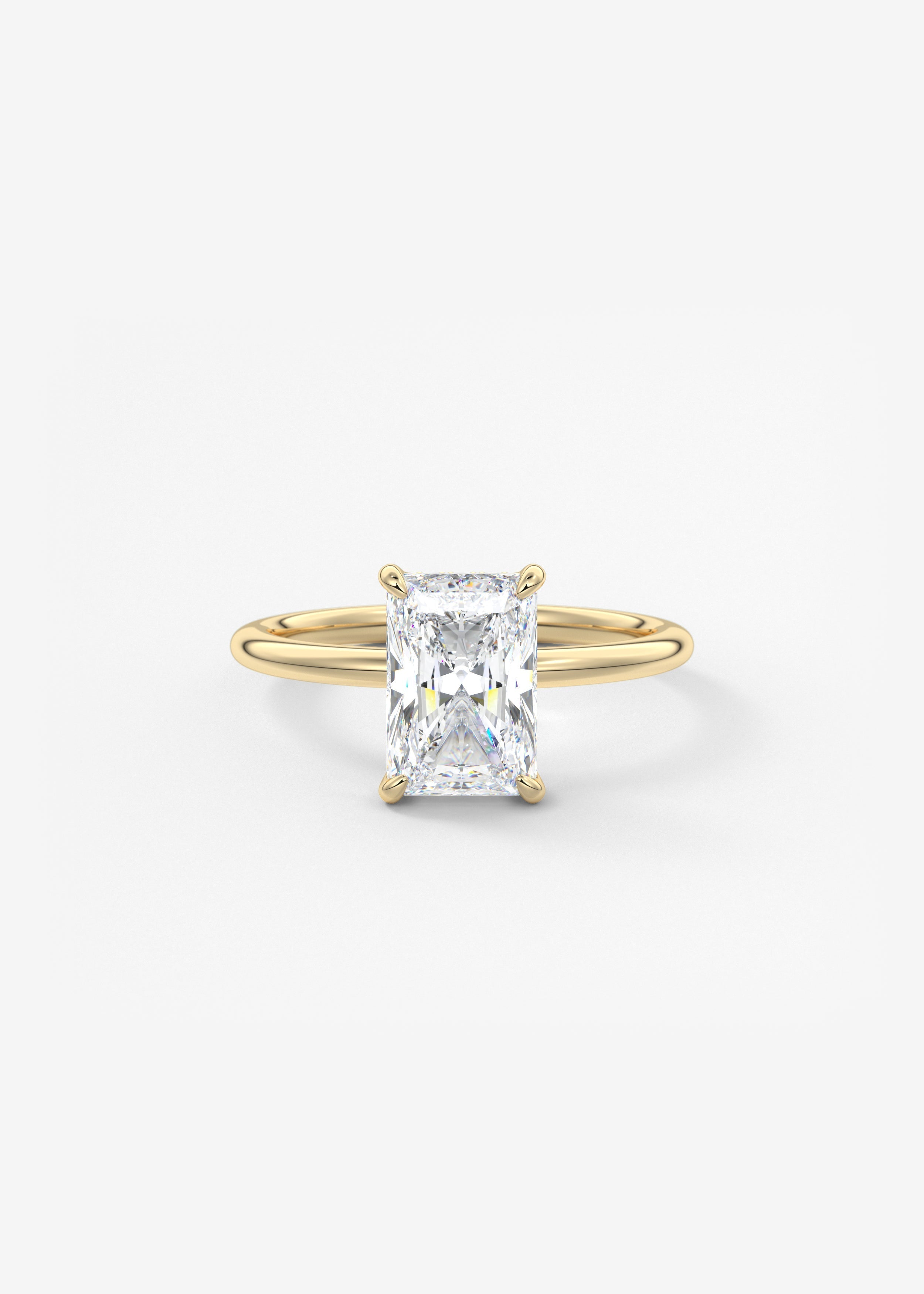 Oval Solitaire With Raised Basket Gallery Lab Grown Diamond Engagement Ring