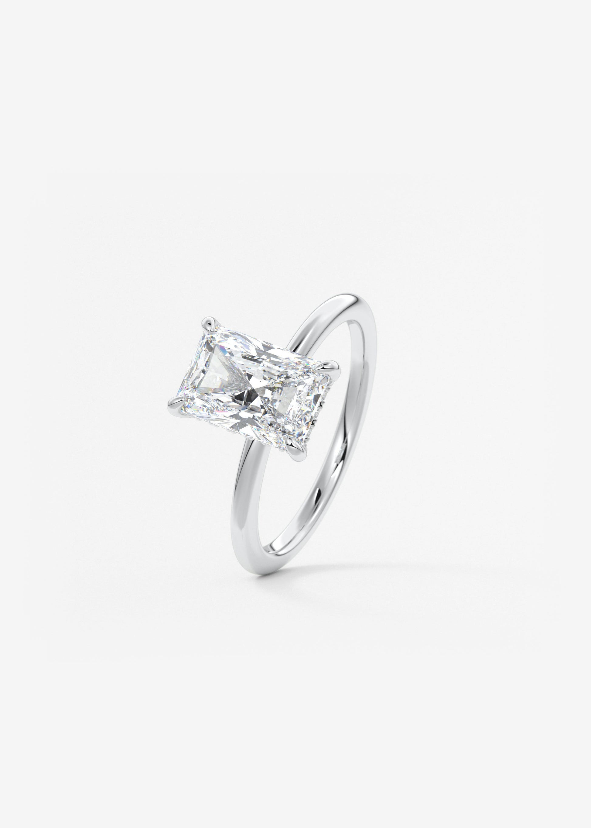 Oval Solitaire With Raised Basket Gallery Lab Grown Diamond Engagement Ring