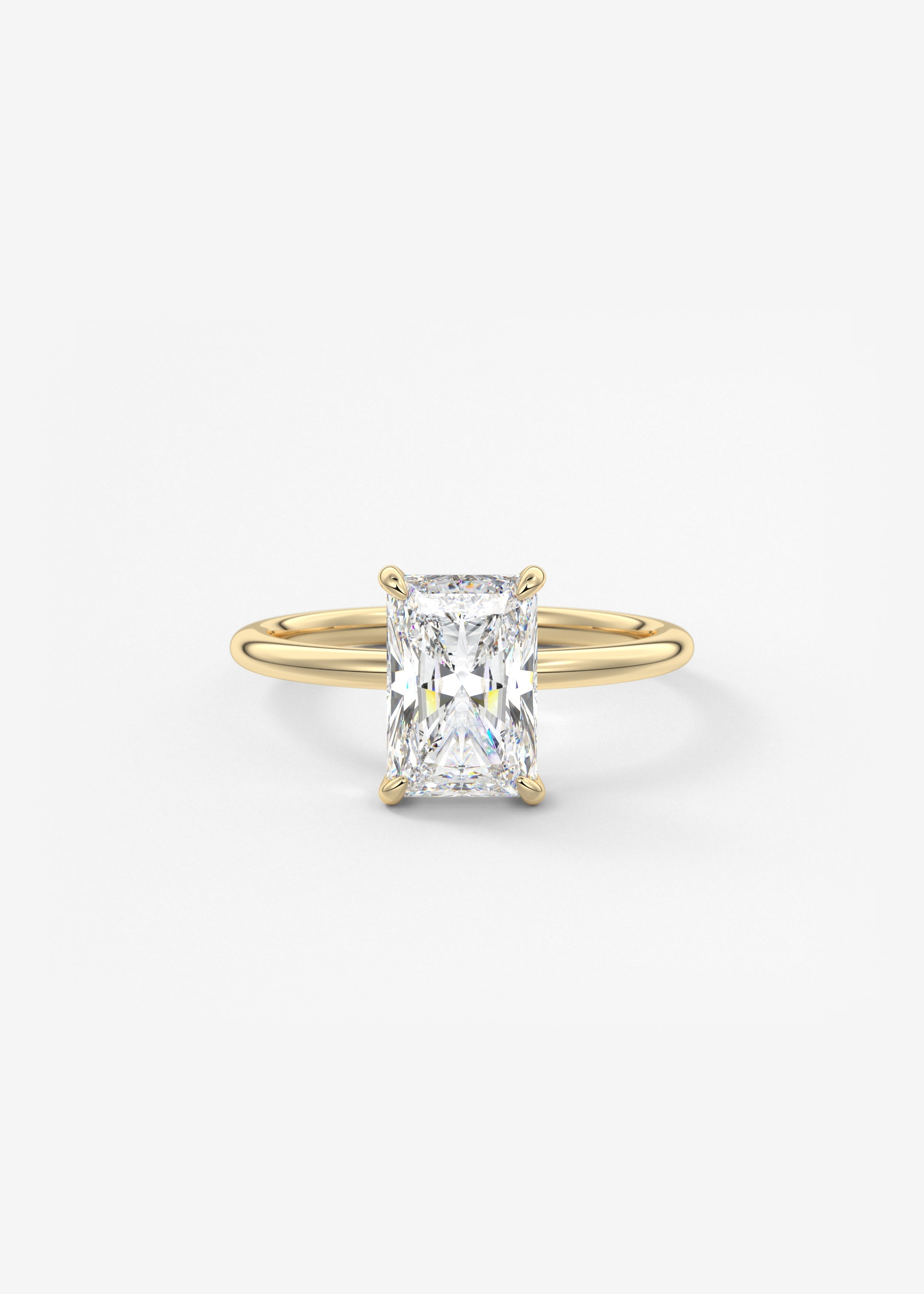 Oval Solitaire With Raised Basket Gallery Lab Grown Diamond Engagement Ring