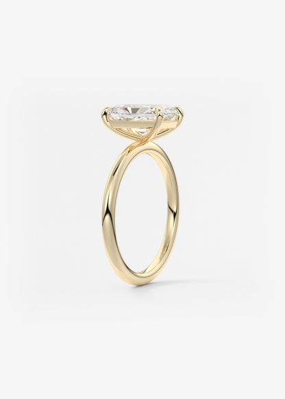 Oval Solitaire With Raised Basket Gallery Lab Grown Diamond Engagement Ring