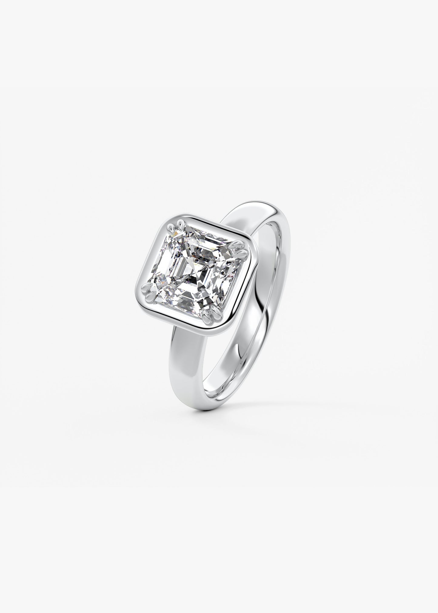 Oval Solitaire With Raised Basket Gallery Lab Grown Diamond Engagement Ring