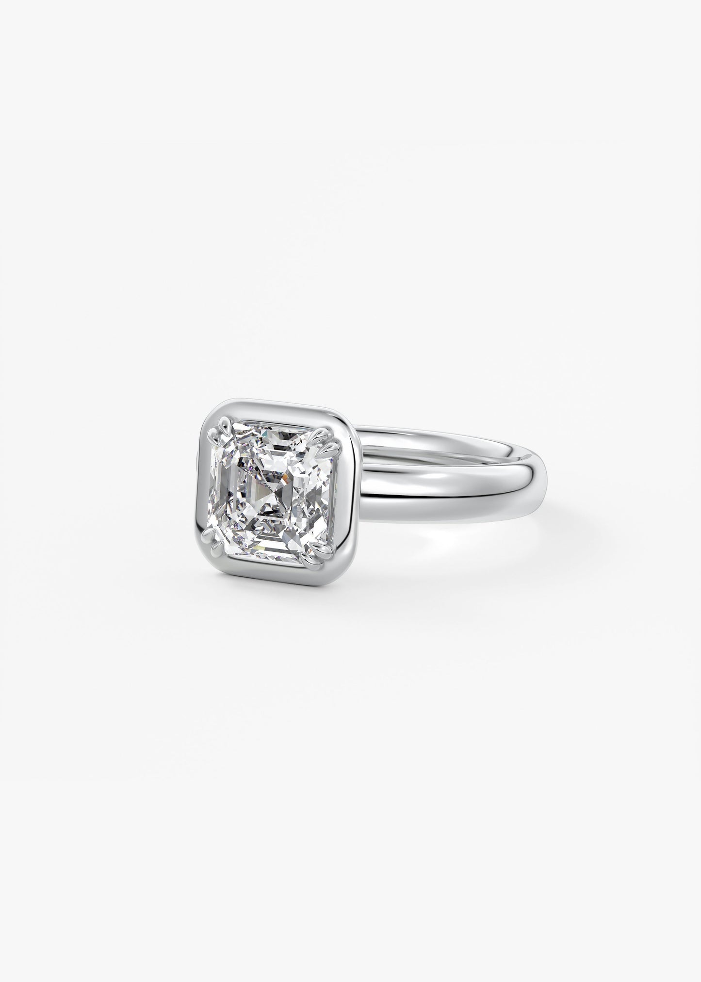 Oval Solitaire With Raised Basket Gallery Lab Grown Diamond Engagement Ring