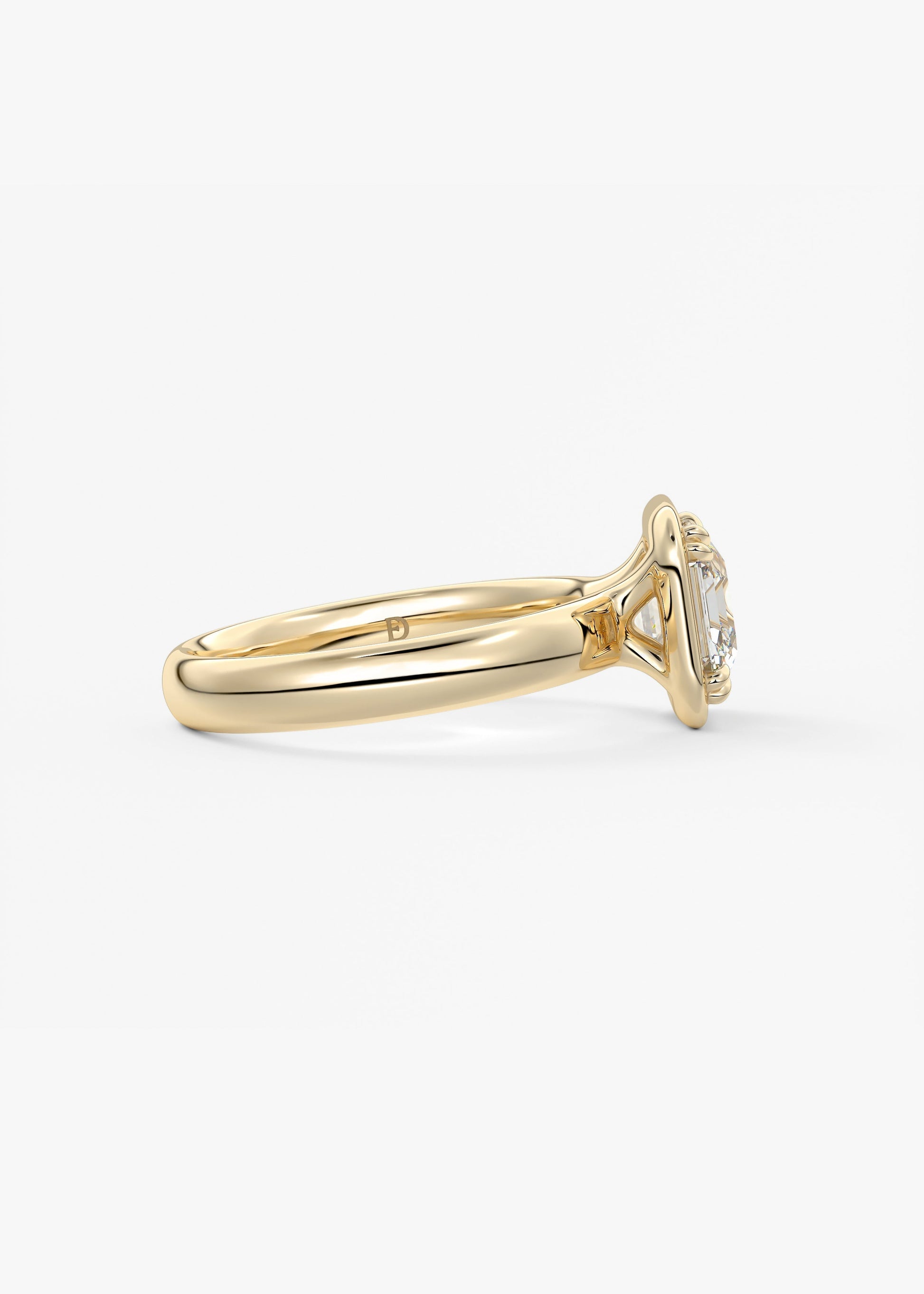 Oval Solitaire With Raised Basket Gallery Lab Grown Diamond Engagement Ring