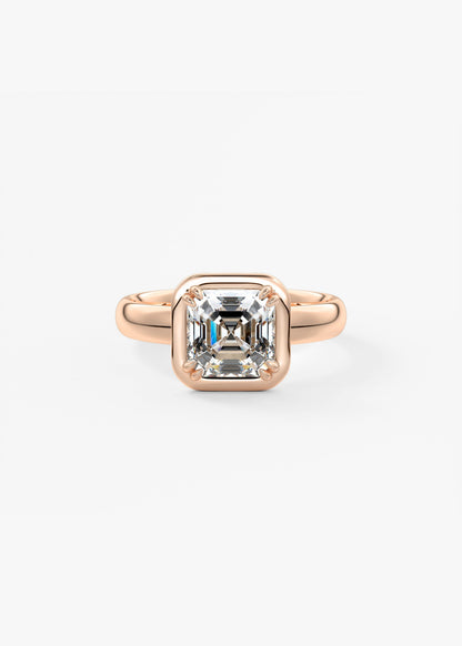 Oval Solitaire With Raised Basket Gallery Lab Grown Diamond Engagement Ring