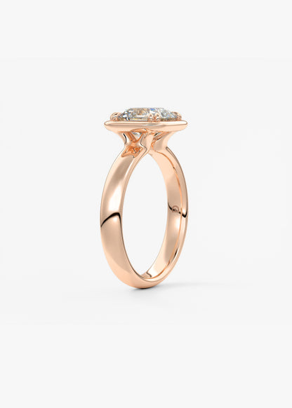 Oval Solitaire With Raised Basket Gallery Lab Grown Diamond Engagement Ring