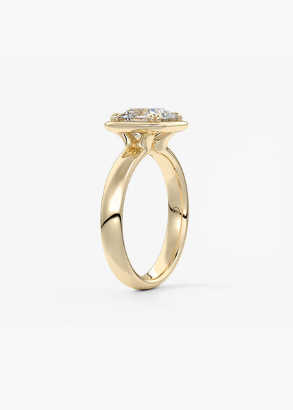 Oval Solitaire With Raised Basket Gallery Lab Grown Diamond Engagement Ring