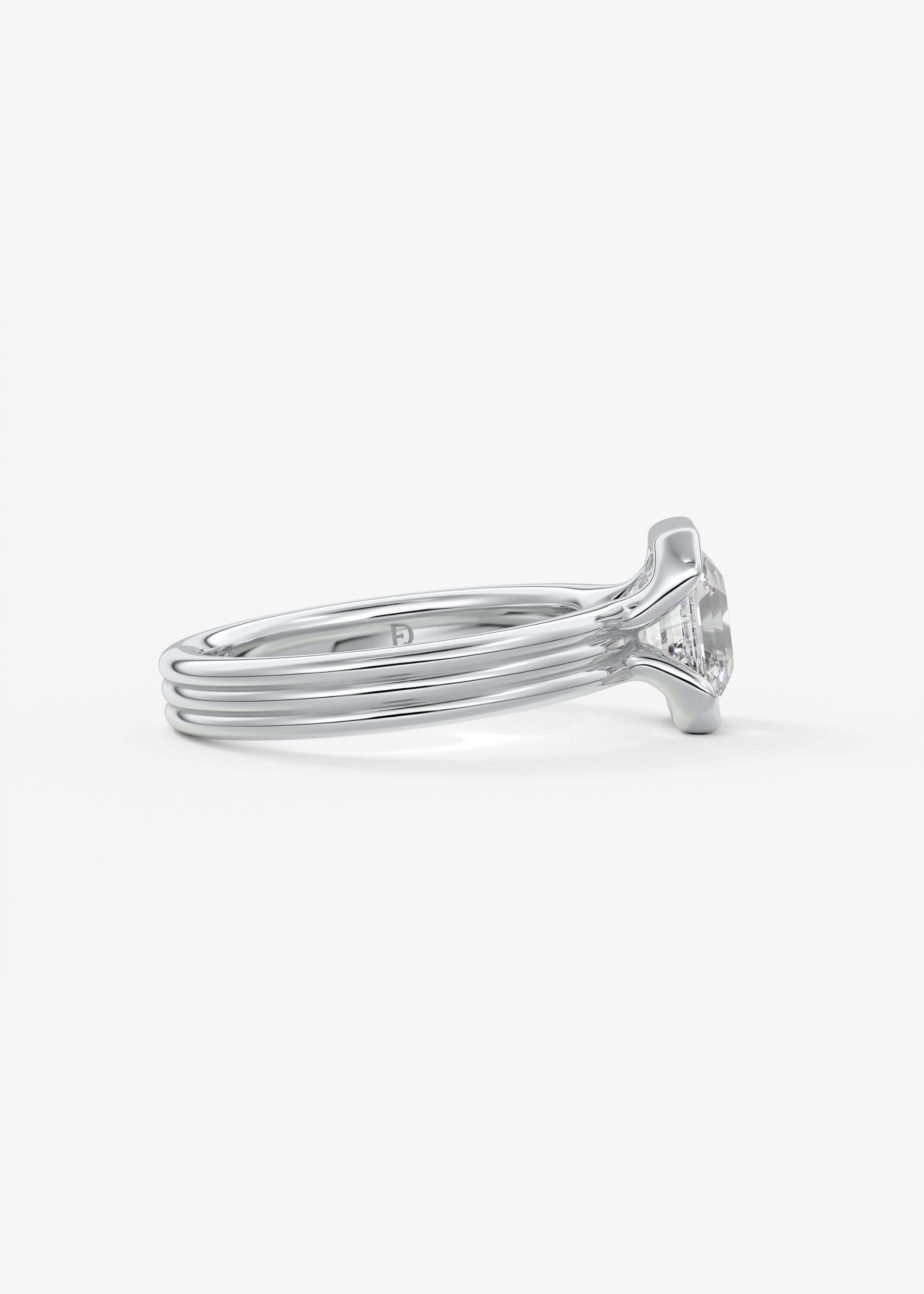 Oval Solitaire With Raised Basket Gallery Lab Grown Diamond Engagement Ring