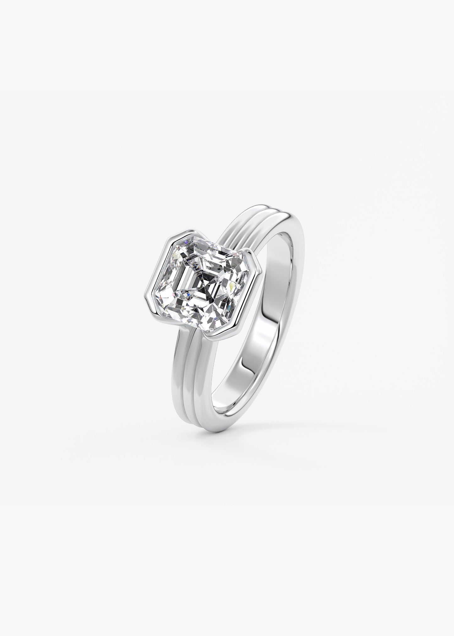 Oval Solitaire With Raised Basket Gallery Lab Grown Diamond Engagement Ring