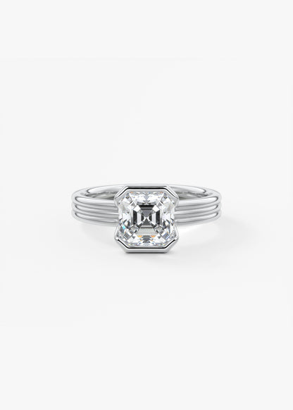 Oval Solitaire With Raised Basket Gallery Lab Grown Diamond Engagement Ring