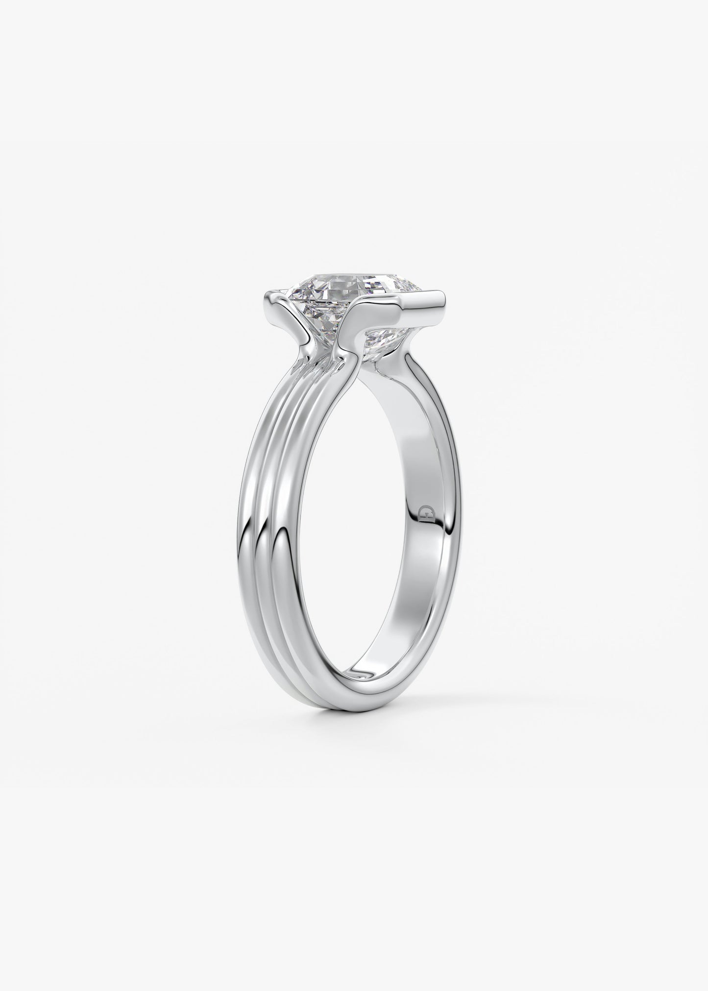 Oval Solitaire With Raised Basket Gallery Lab Grown Diamond Engagement Ring