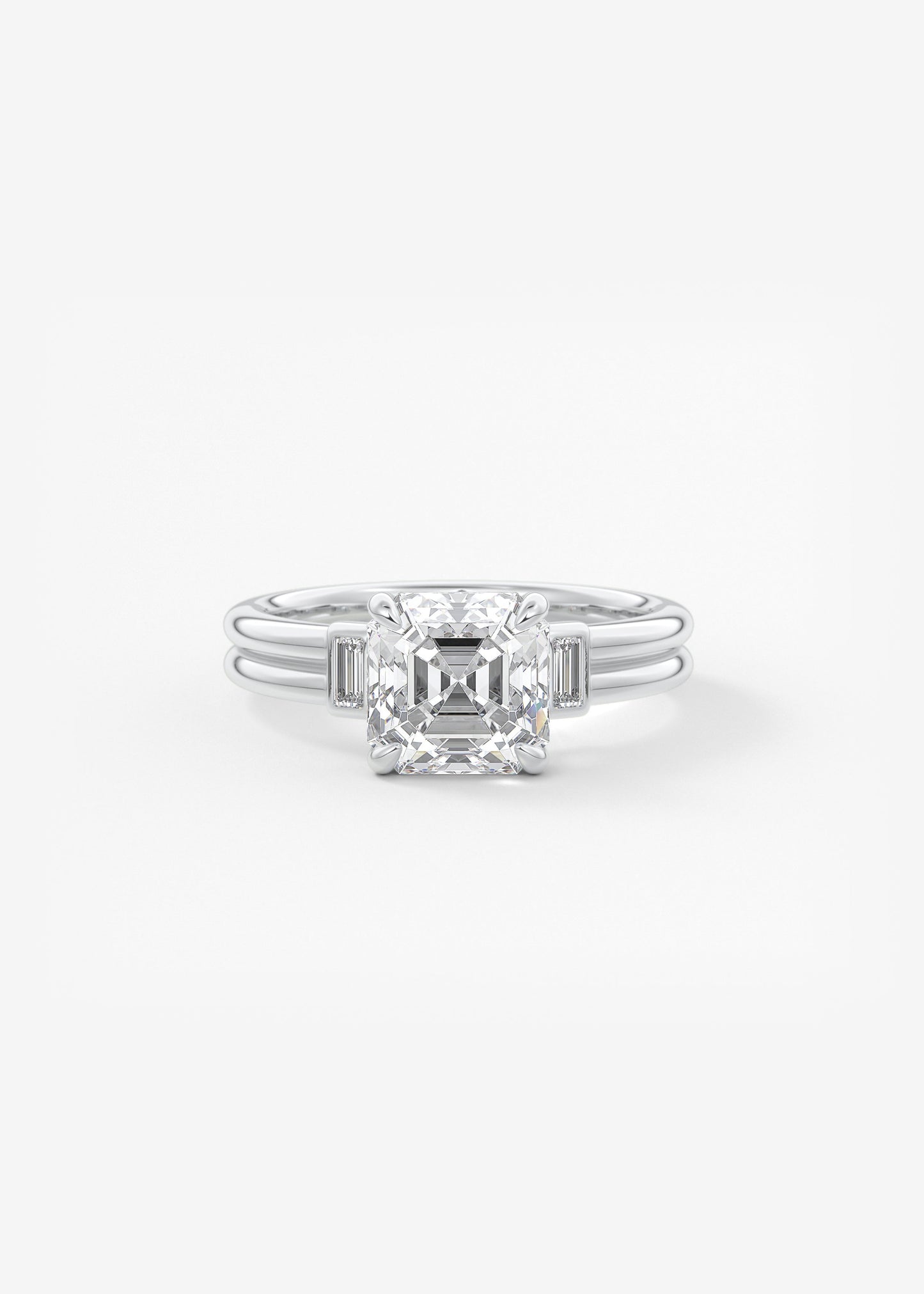 Oval Solitaire With Raised Basket Gallery Lab Grown Diamond Engagement Ring