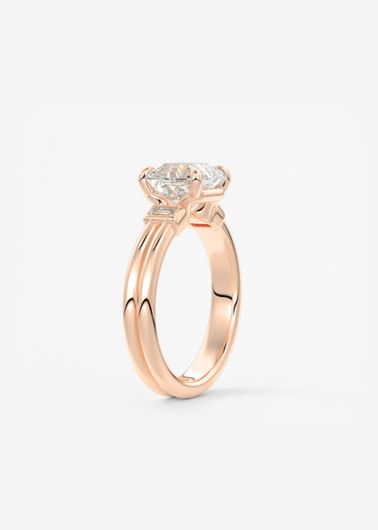 Oval Solitaire With Raised Basket Gallery Lab Grown Diamond Engagement Ring