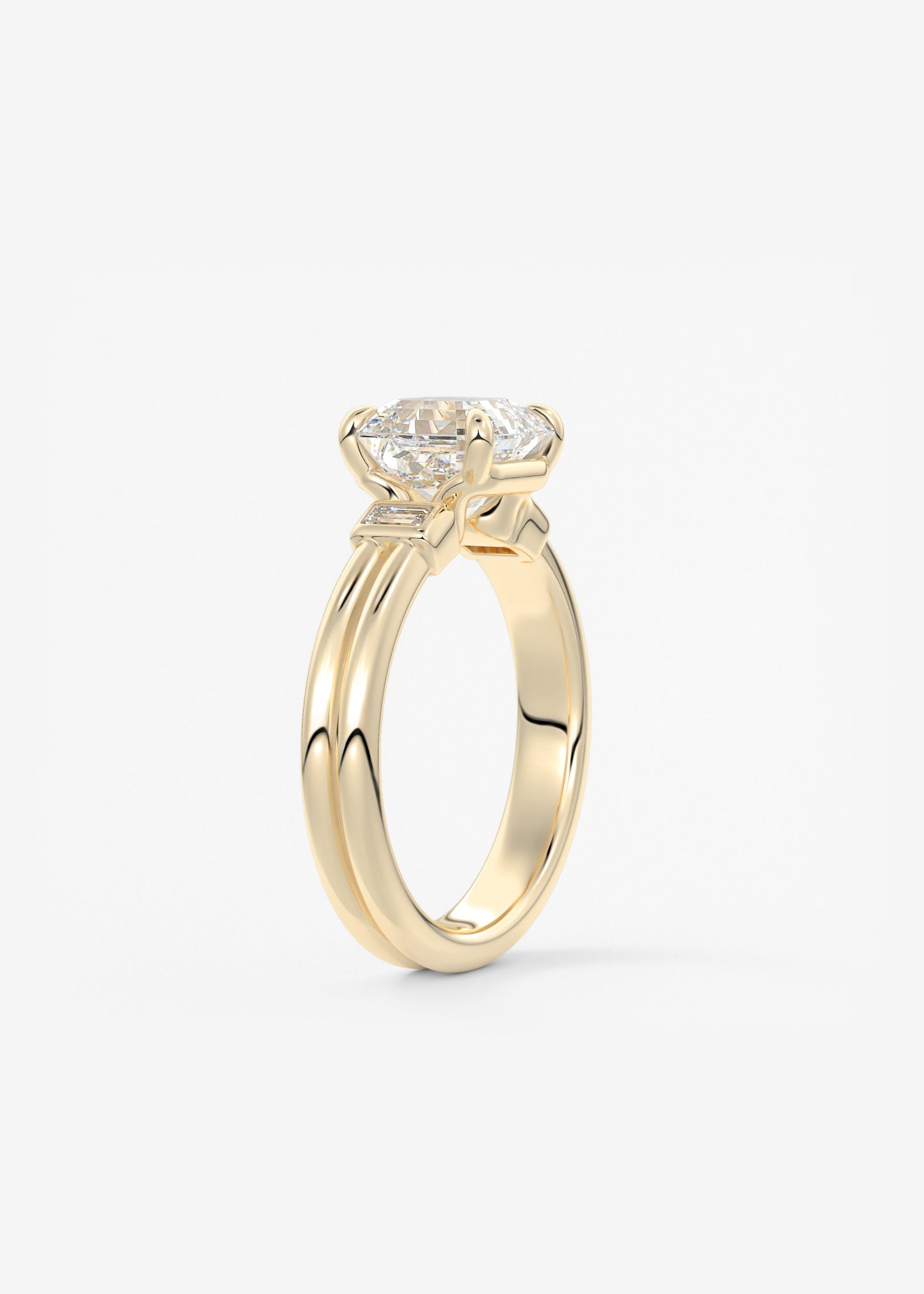 Oval Solitaire With Raised Basket Gallery Lab Grown Diamond Engagement Ring