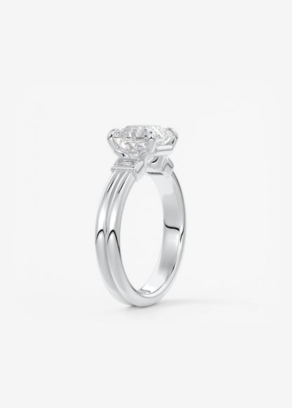 Oval Solitaire With Raised Basket Gallery Lab Grown Diamond Engagement Ring