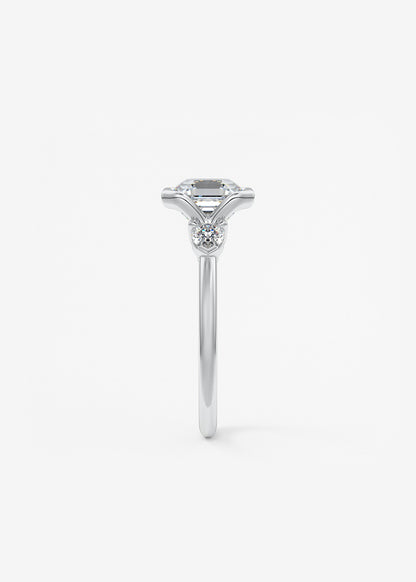 Oval Solitaire With Raised Basket Gallery Lab Grown Diamond Engagement Ring