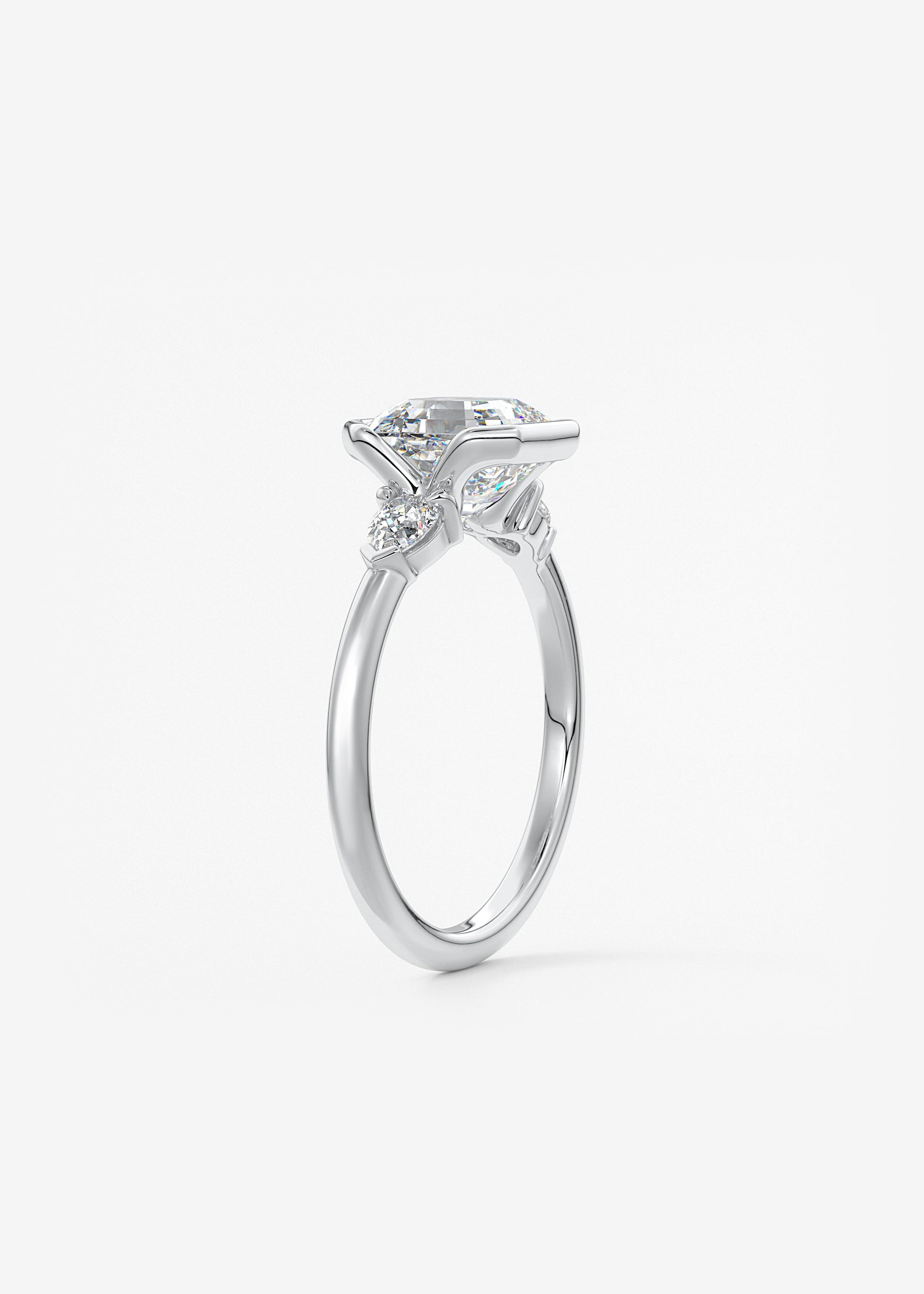 Oval Solitaire With Raised Basket Gallery Lab Grown Diamond Engagement Ring