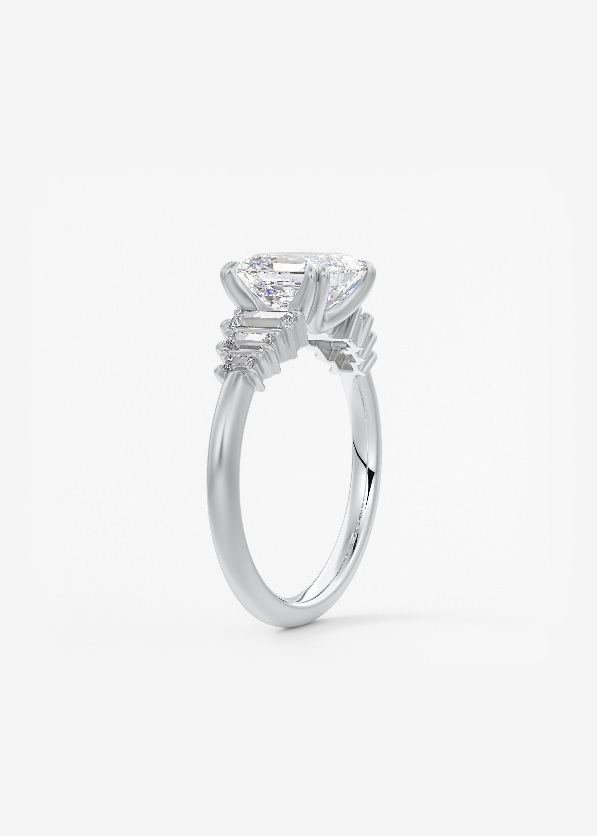 Oval Solitaire With Raised Basket Gallery Lab Grown Diamond Engagement Ring