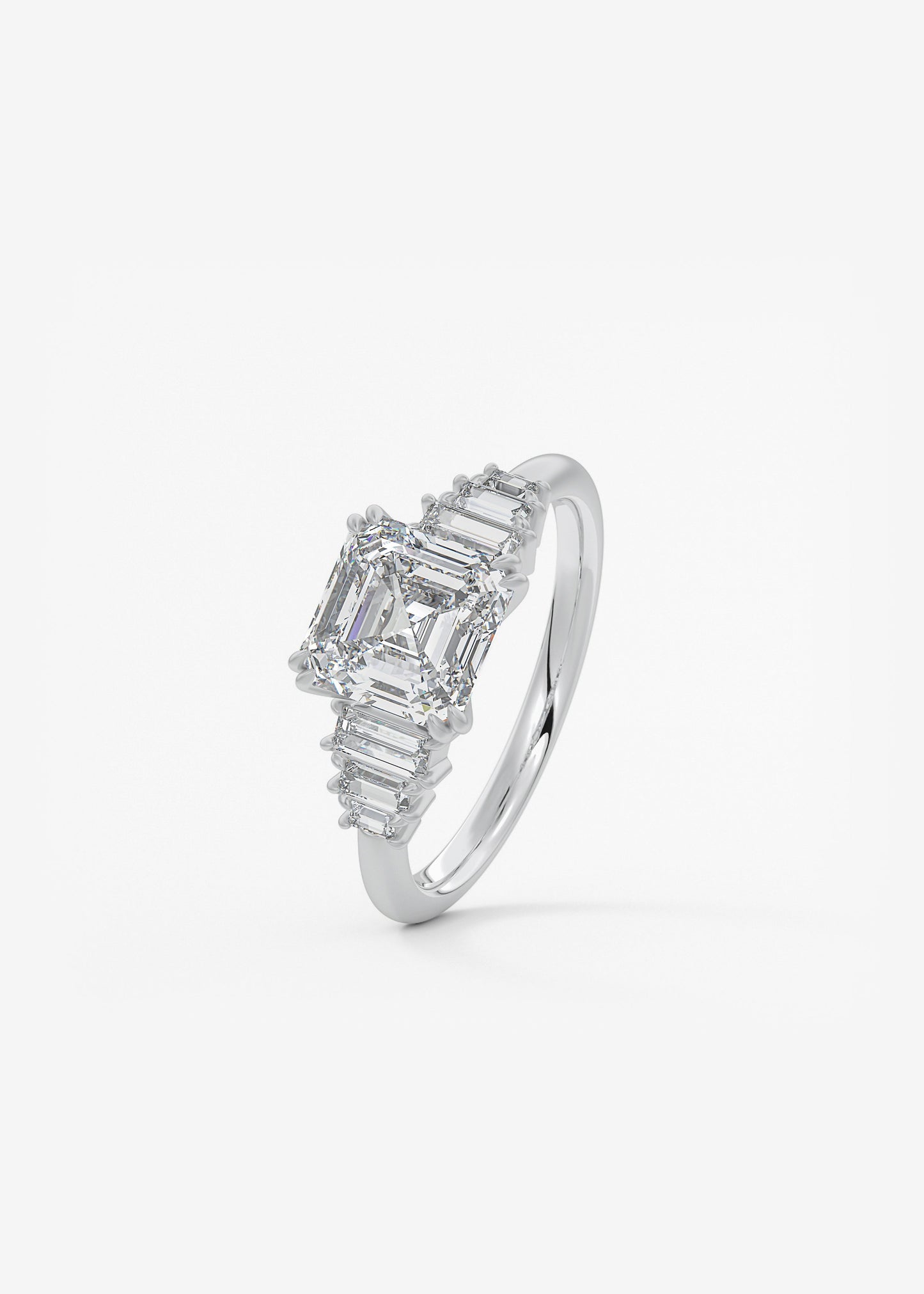 Oval Solitaire With Raised Basket Gallery Lab Grown Diamond Engagement Ring