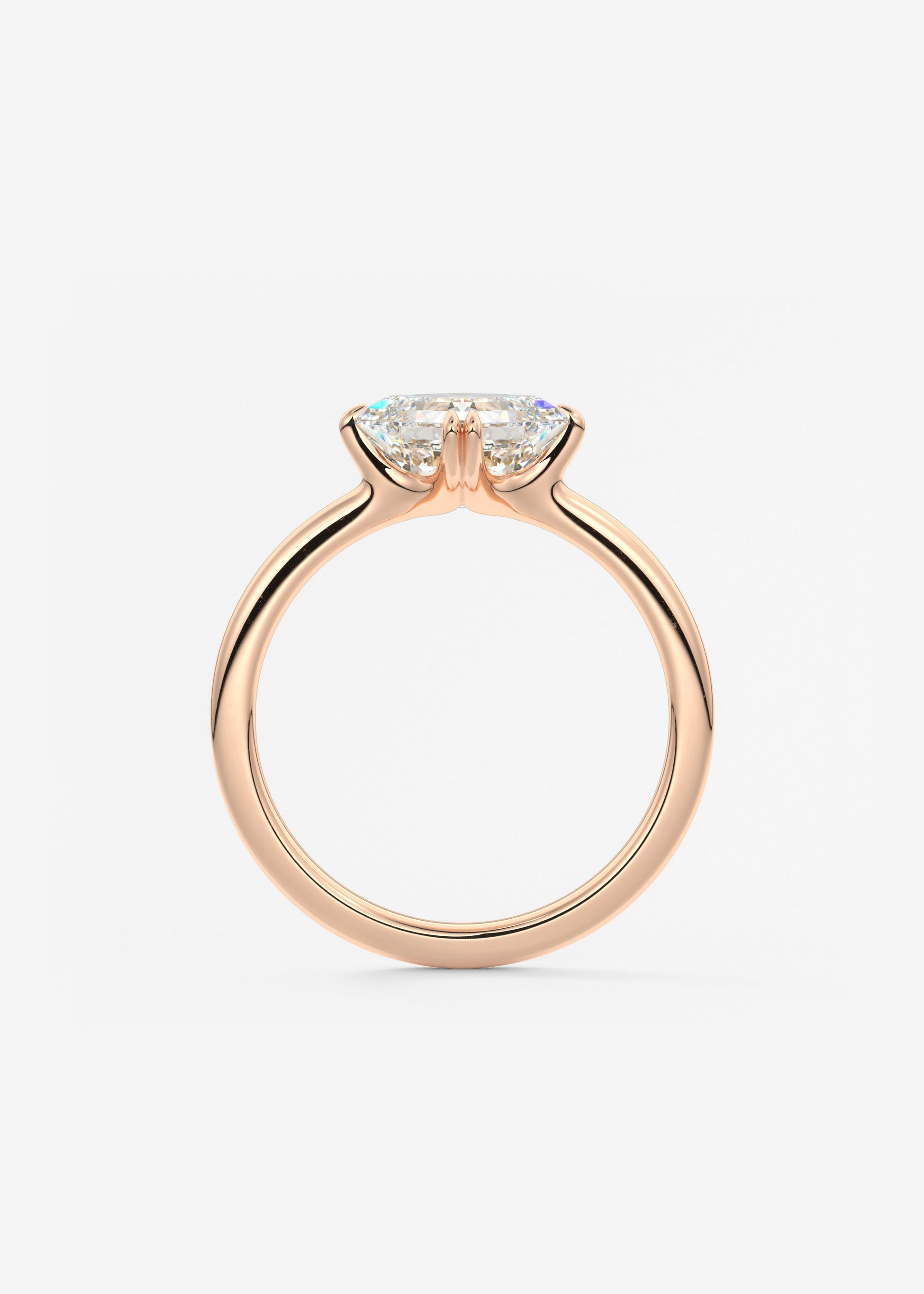 Oval Solitaire With Raised Basket Gallery Lab Grown Diamond Engagement Ring