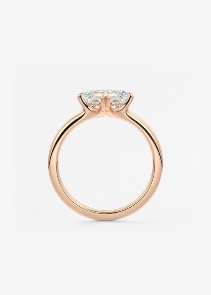 Oval Solitaire With Raised Basket Gallery Lab Grown Diamond Engagement Ring