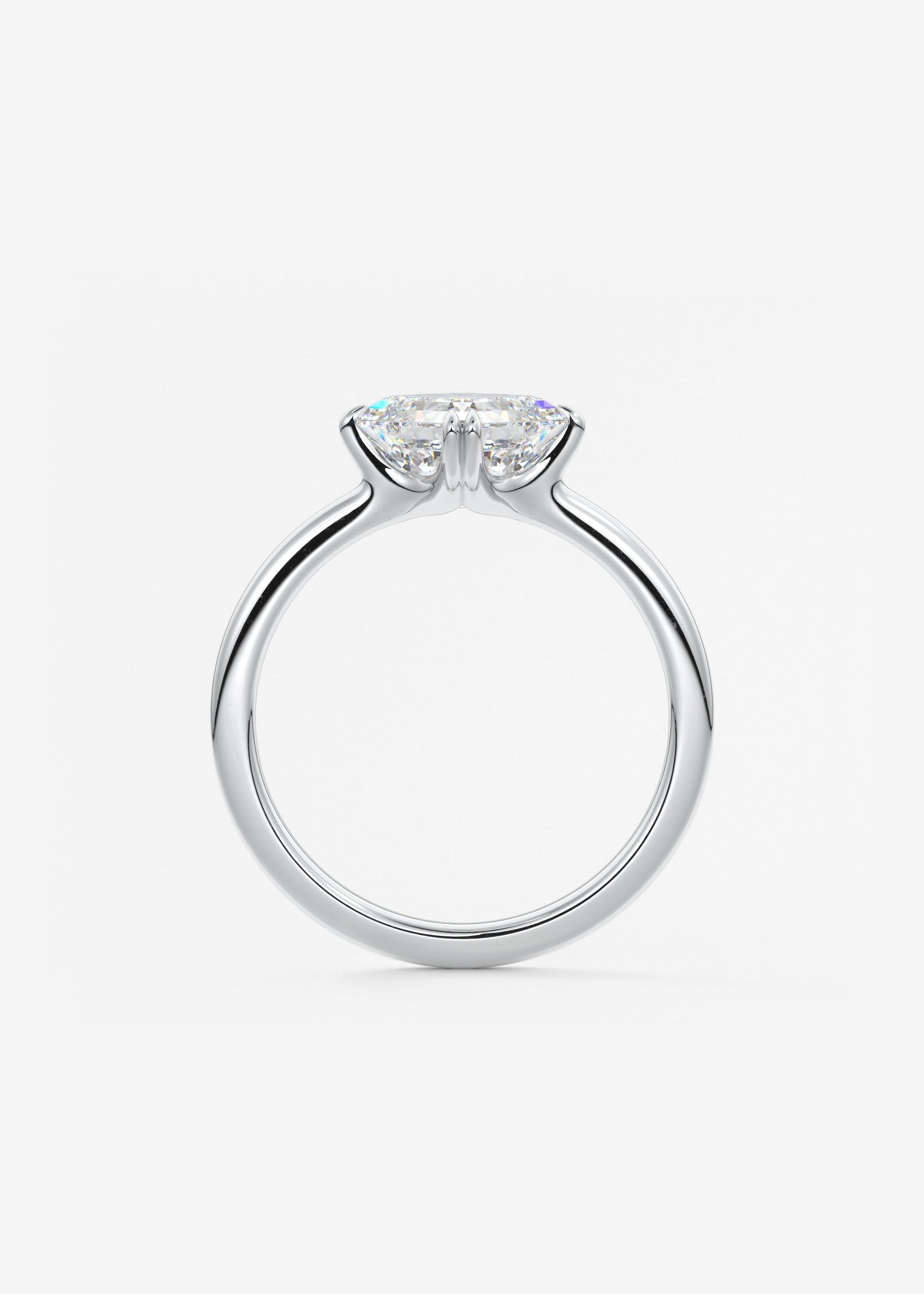 Oval Solitaire With Raised Basket Gallery Lab Grown Diamond Engagement Ring