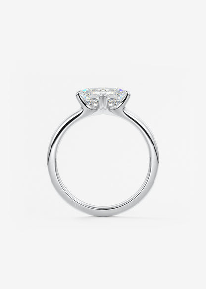 Oval Solitaire With Raised Basket Gallery Lab Grown Diamond Engagement Ring