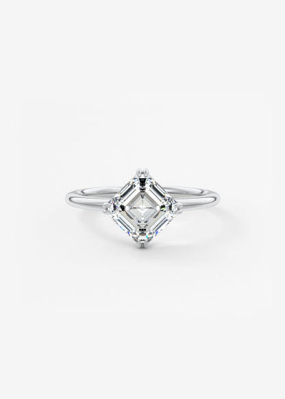 Oval Solitaire With Raised Basket Gallery Lab Grown Diamond Engagement Ring