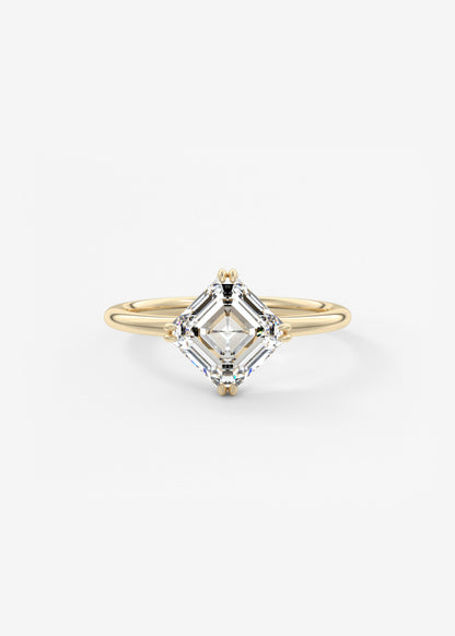 Oval Solitaire With Raised Basket Gallery Lab Grown Diamond Engagement Ring