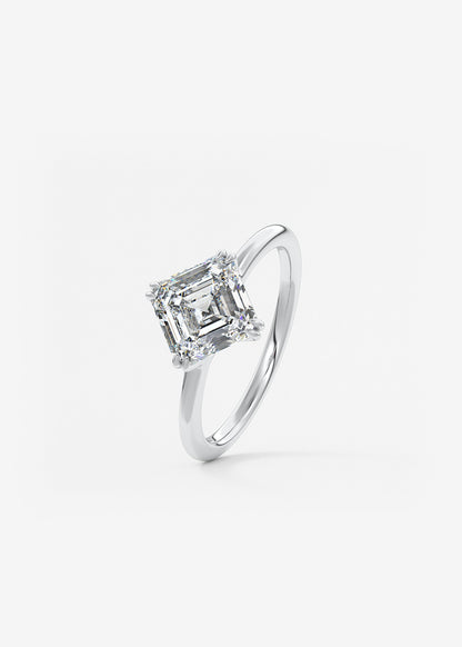 Oval Solitaire With Raised Basket Gallery Lab Grown Diamond Engagement Ring