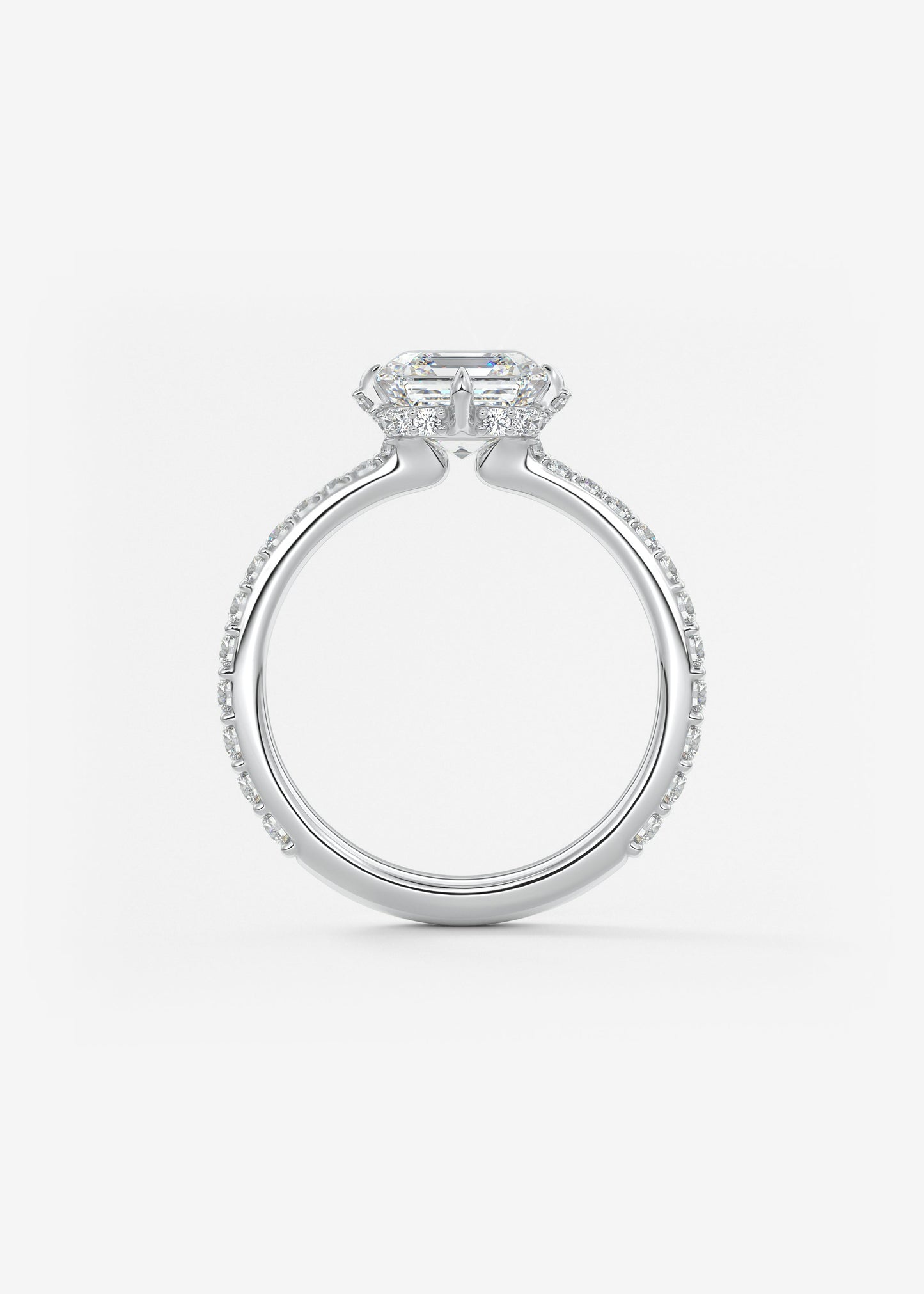 Oval Solitaire With Raised Basket Gallery Lab Grown Diamond Engagement Ring