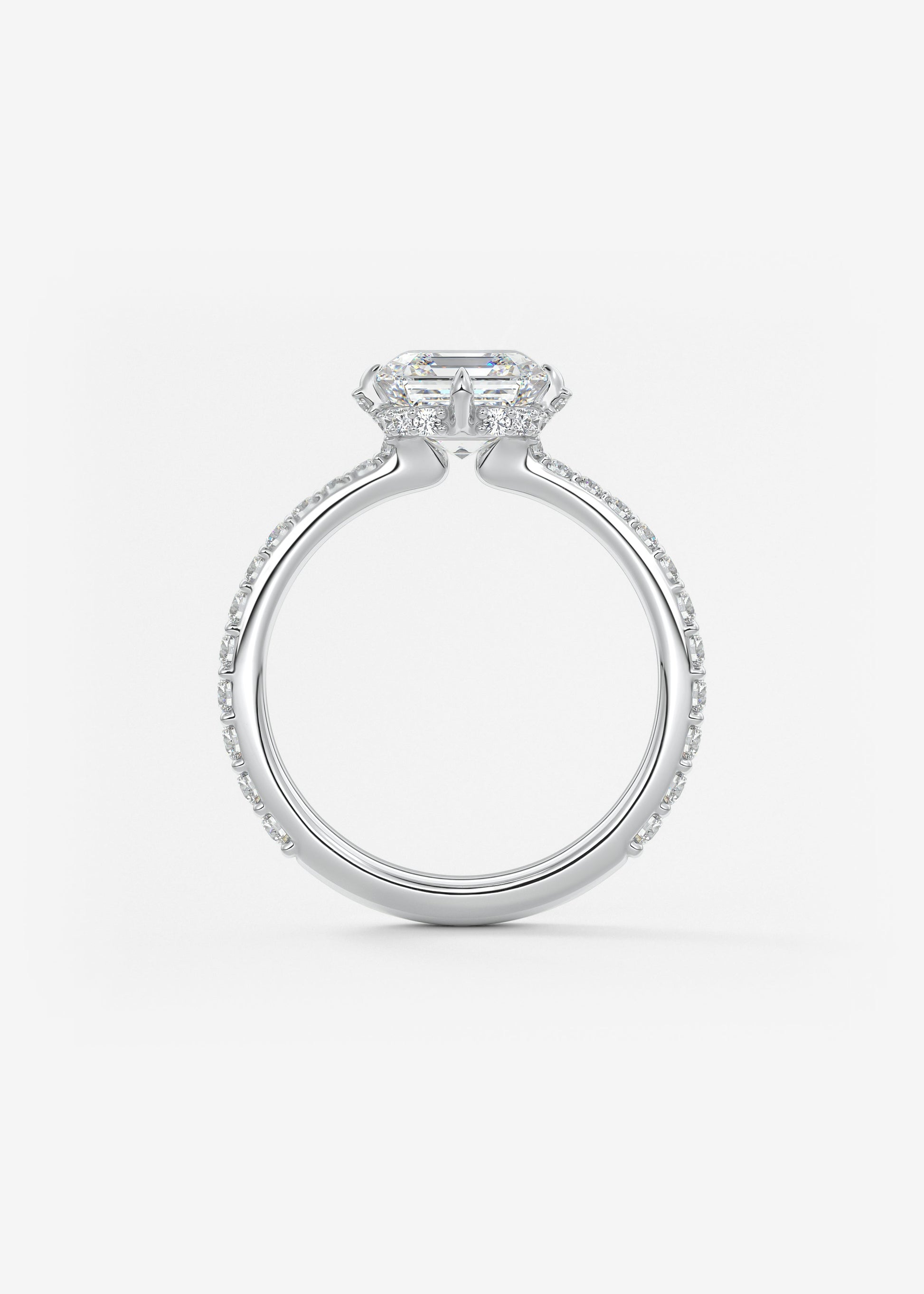 Oval Solitaire With Raised Basket Gallery Lab Grown Diamond Engagement Ring