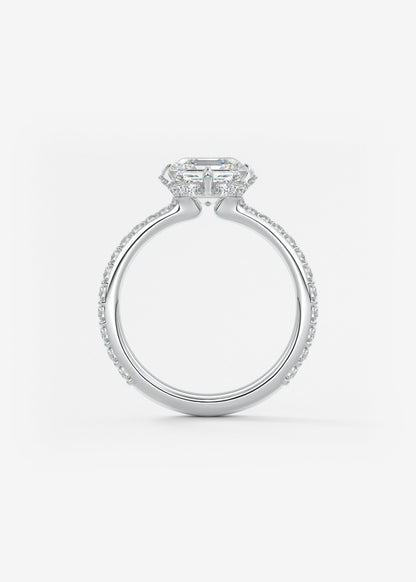 Oval Solitaire With Raised Basket Gallery Lab Grown Diamond Engagement Ring