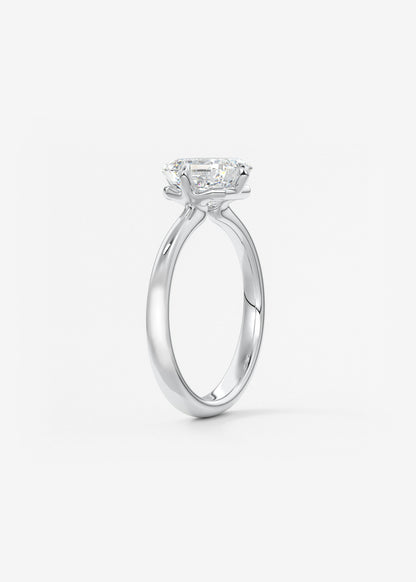 Oval Solitaire With Raised Basket Gallery Lab Grown Diamond Engagement Ring