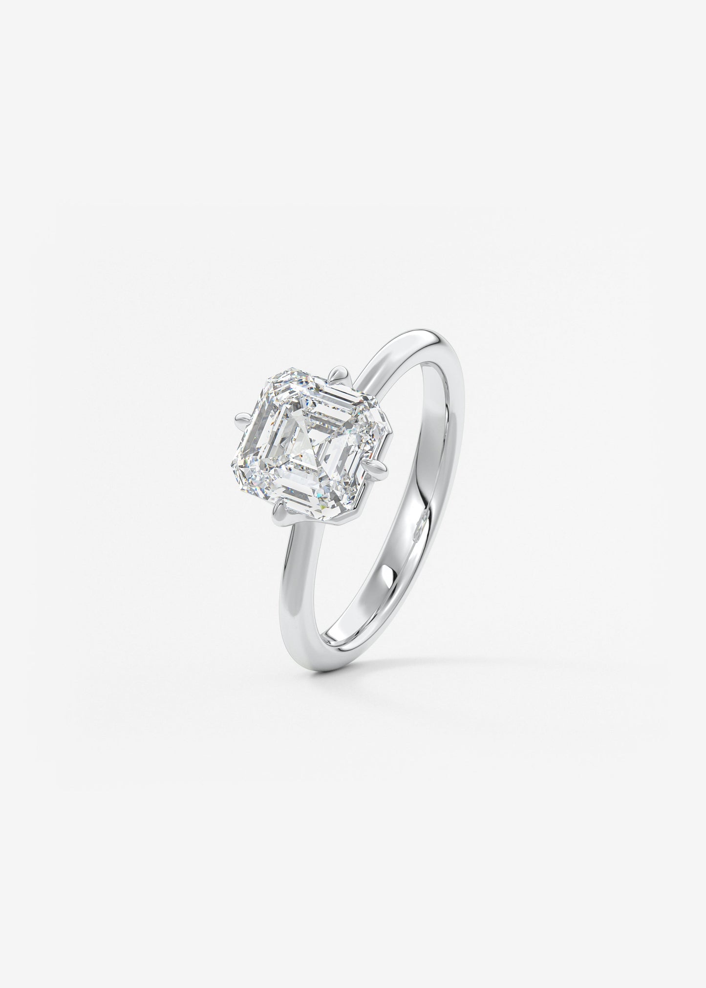 Oval Solitaire With Raised Basket Gallery Lab Grown Diamond Engagement Ring