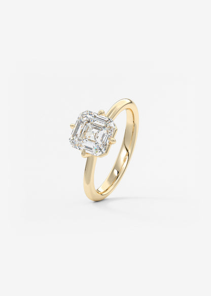 Oval Solitaire With Raised Basket Gallery Lab Grown Diamond Engagement Ring