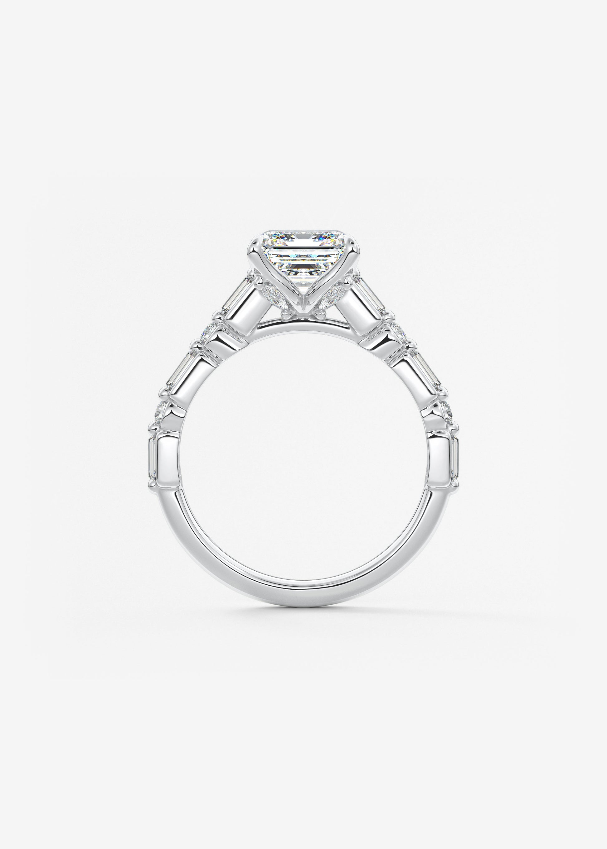 Oval Solitaire With Raised Basket Gallery Lab Grown Diamond Engagement Ring